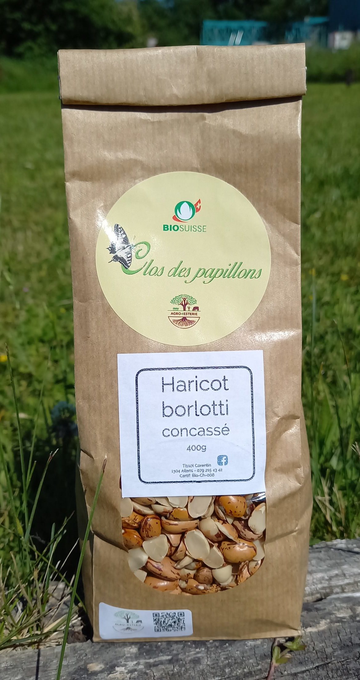 Haricots Borlotti concassés, bio, suisse, 500gr – SALDAC Suisse sarl